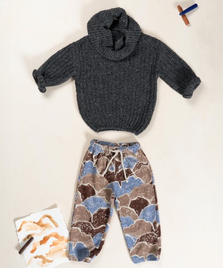 Col en maille tricotée