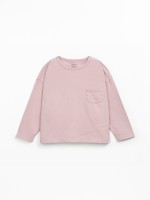 T-shirt in a mix of natural and recycled fibers