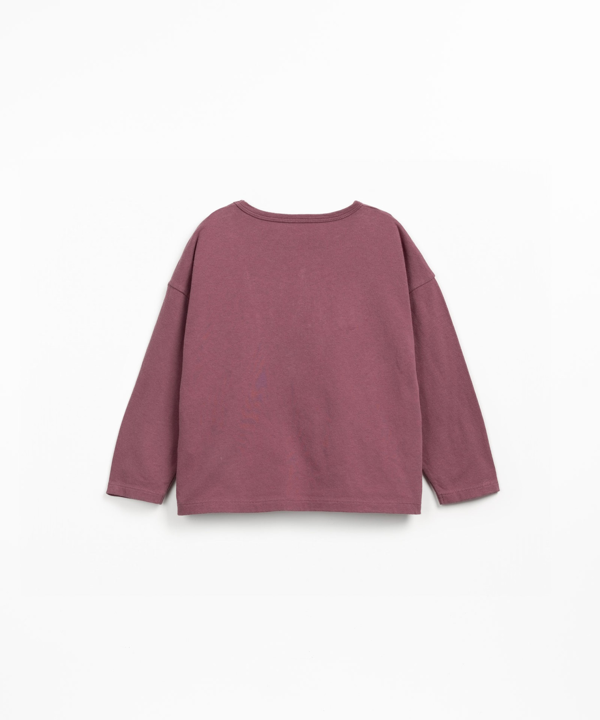 Knit sweater in organic and recycled cotton with applied front pocket