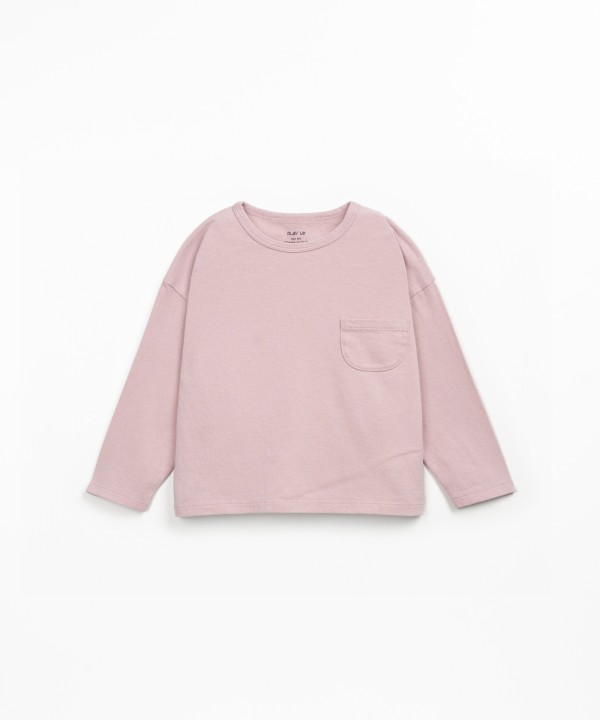 T-shirt in a mix of natural and recycled fibers