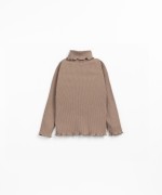 Camiseta de punto con cuello alto