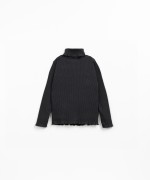 Camiseta de punto con cuello alto