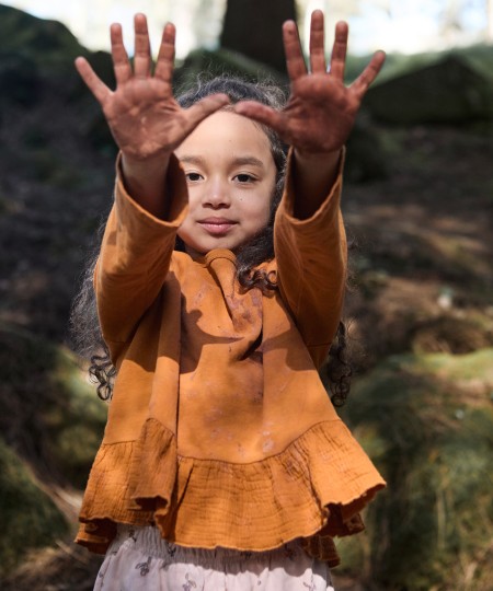 Tunique en mélange de maille et de tissu