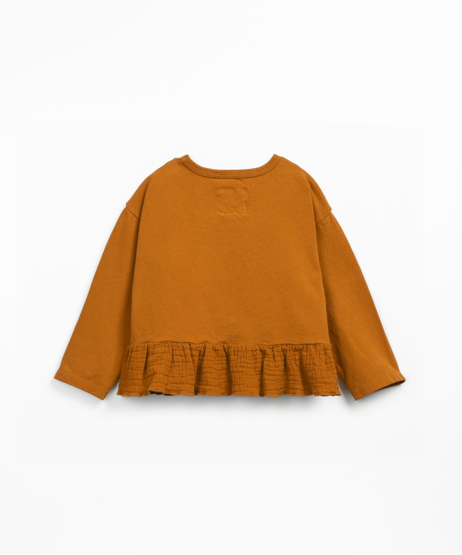 Tunic in jersey and woven fabric blend
