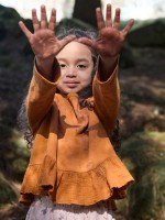 Tunic in jersey and woven fabric blend