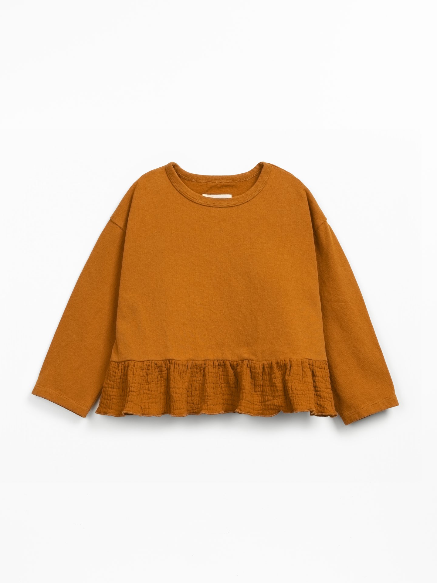 Tunica in misto maglia e tessuto