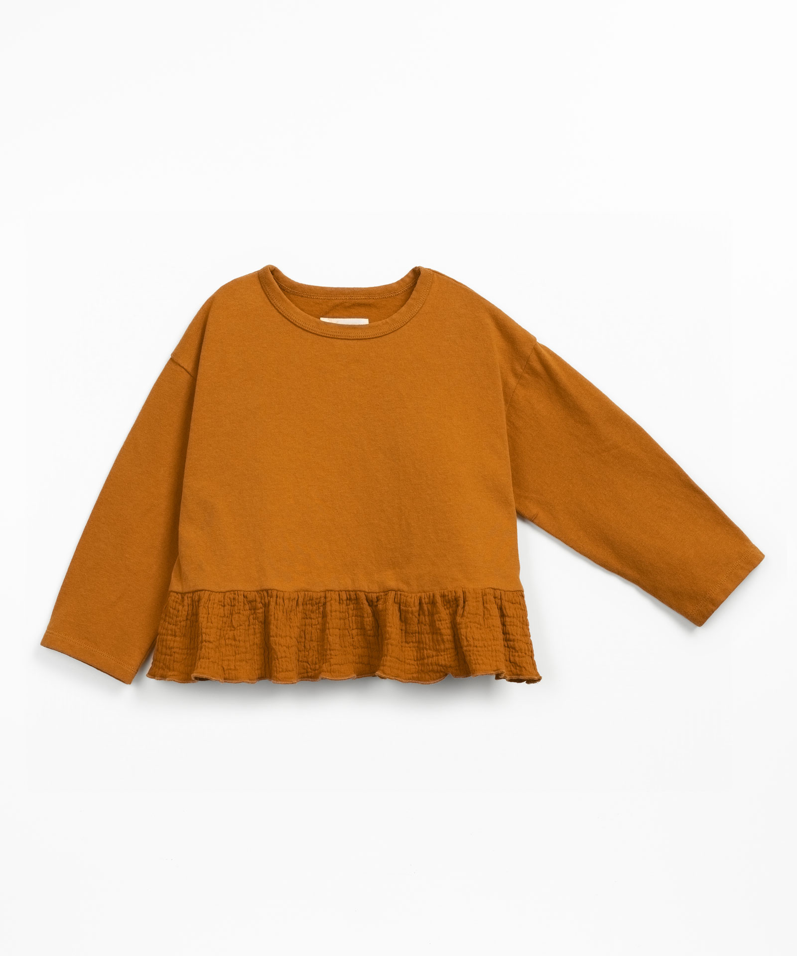 Tunic in jersey and woven fabric blend