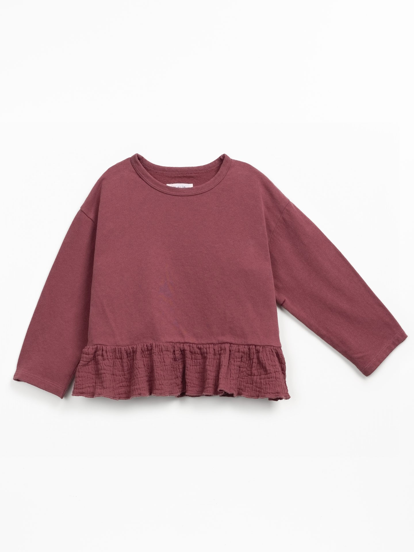 Tunic in knitted and woven fabric blend