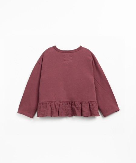 Tunique en mélange maille et tissu