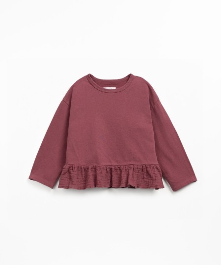 Tunique en mélange maille et tissu