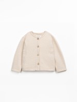 Knitted jacket with organic and regenerative cotton