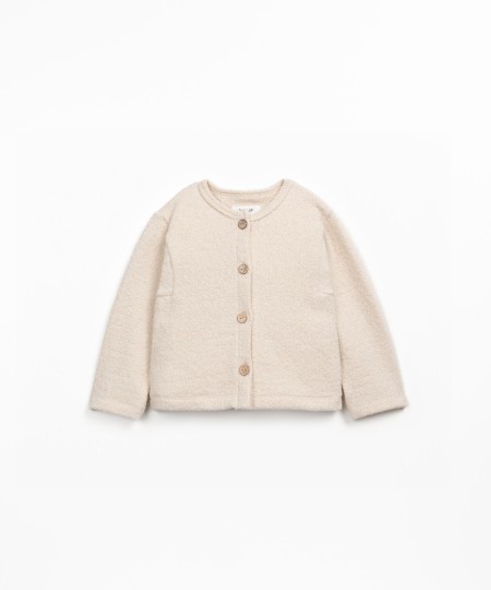 Knitted jacket with organic and regenerative cotton