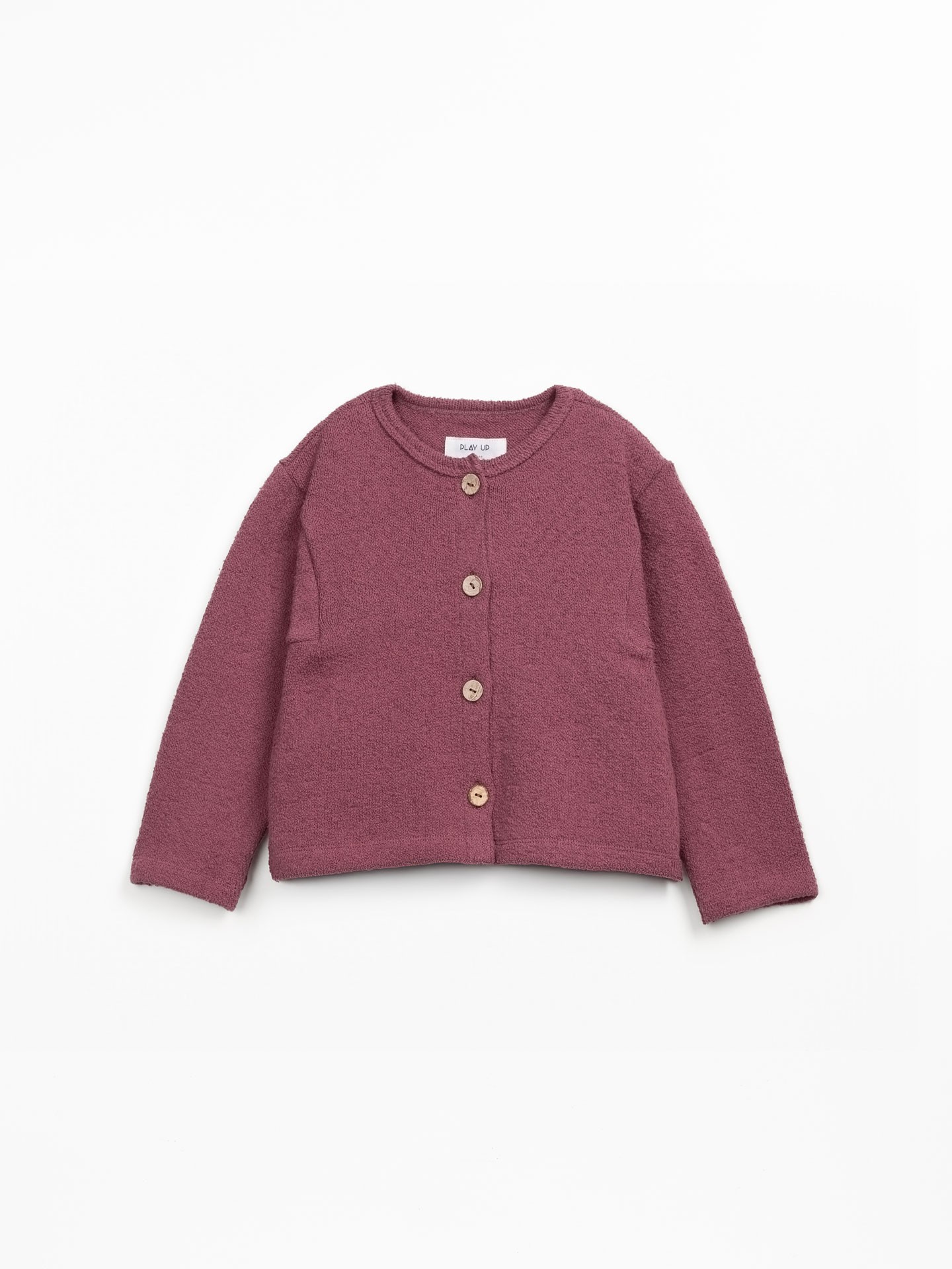 Giacca in maglia con cotone biologico e rigenerativo