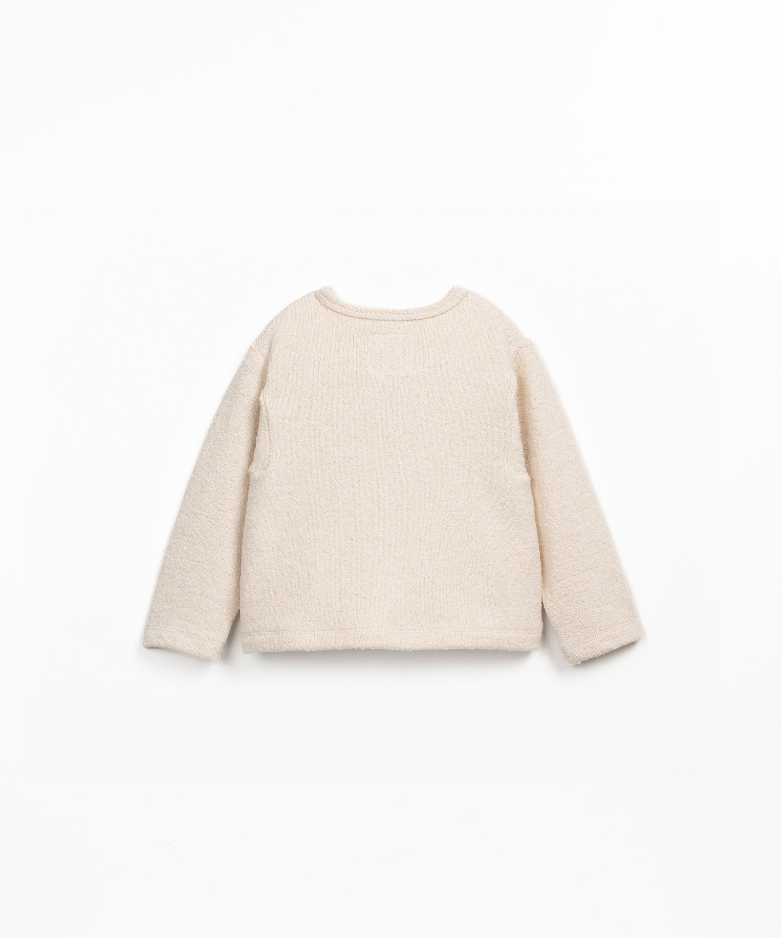 Knitted jacket with organic and regenerative cotton