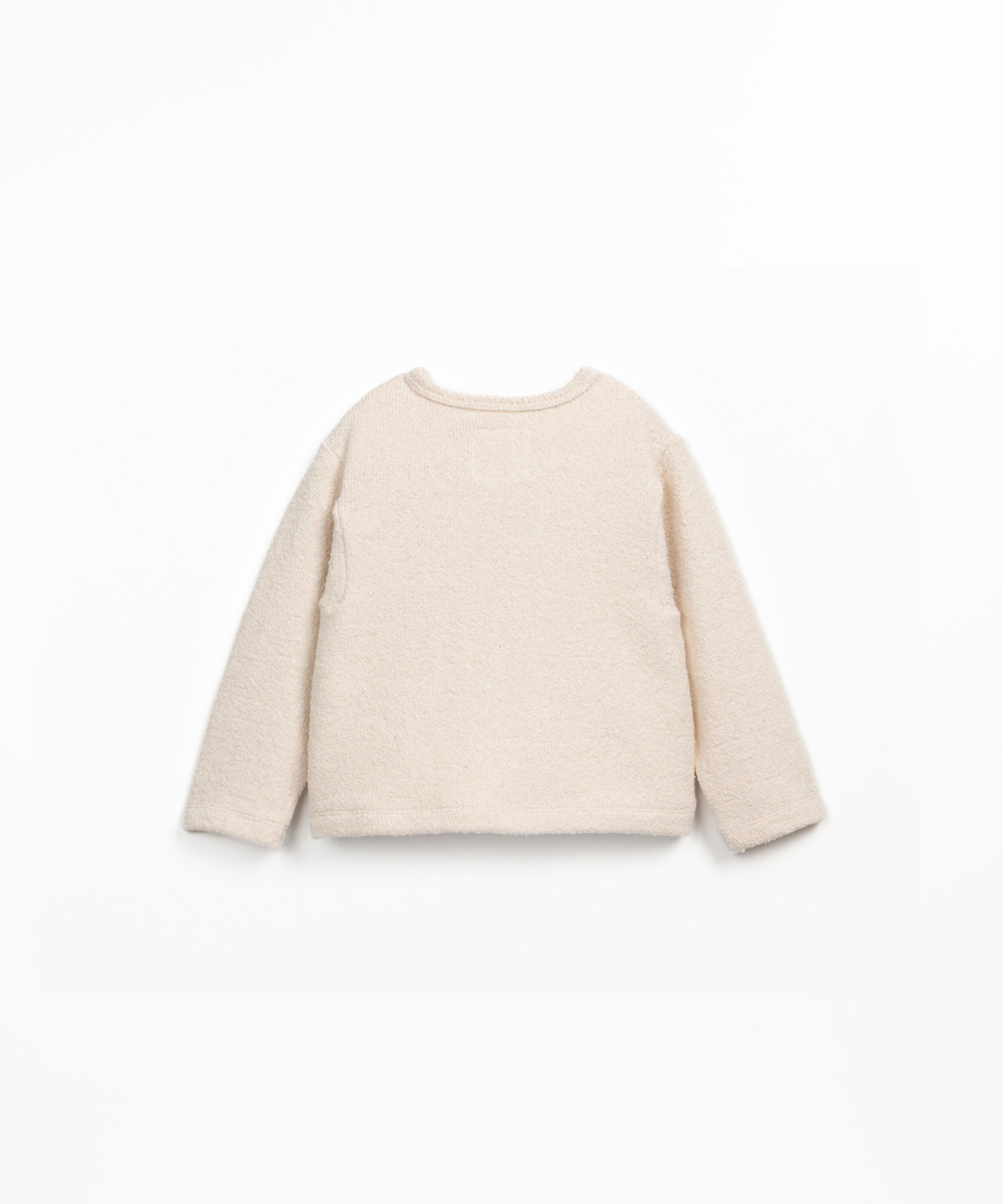 Chaqueta de punto en algodn orgnico y regenerativo con botones de coco
