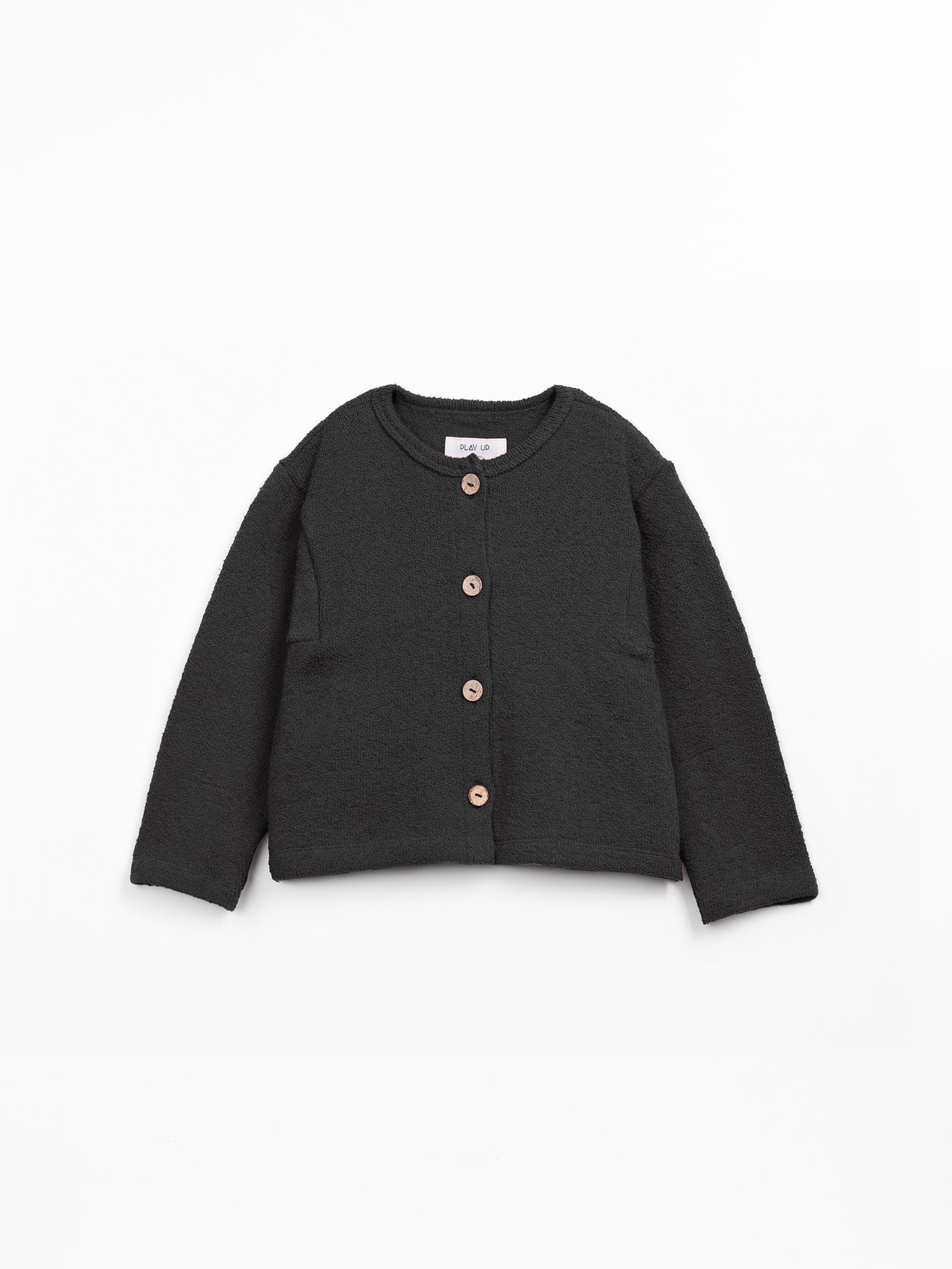 Giacca in maglia con cotone biologico e rigenerativo