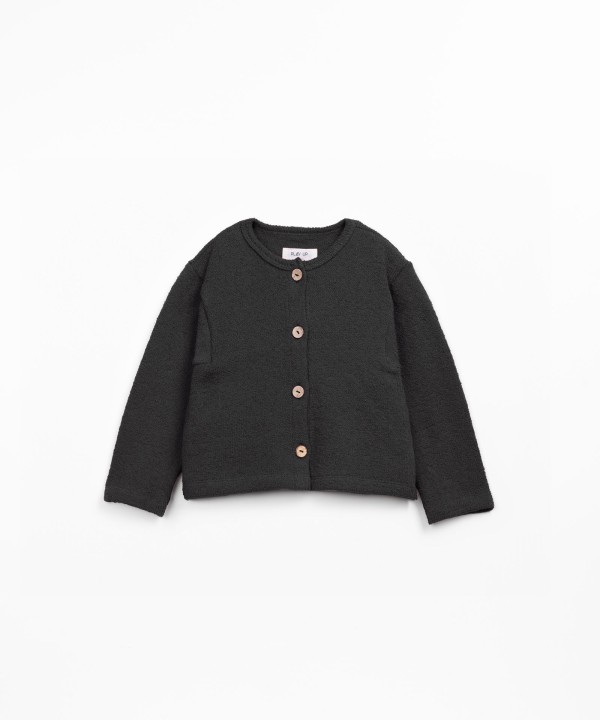 Knit jacket in organic and regenerative cotton