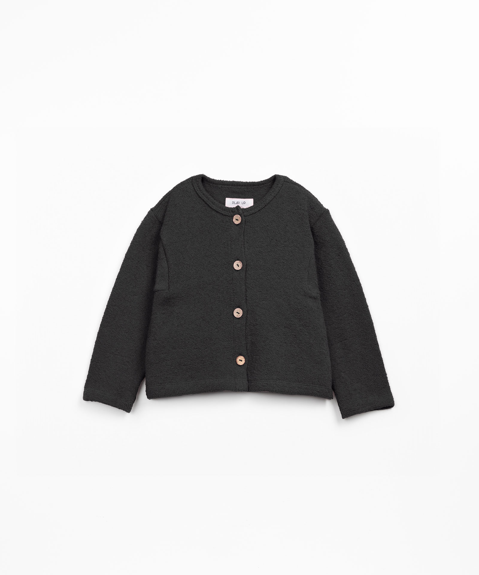 Knit jacket in organic and regenerative cotton