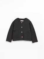 Knit jacket in organic and regenerative cotton