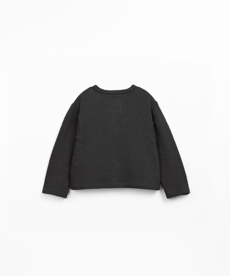 Knit jacket in organic and regenerative cotton