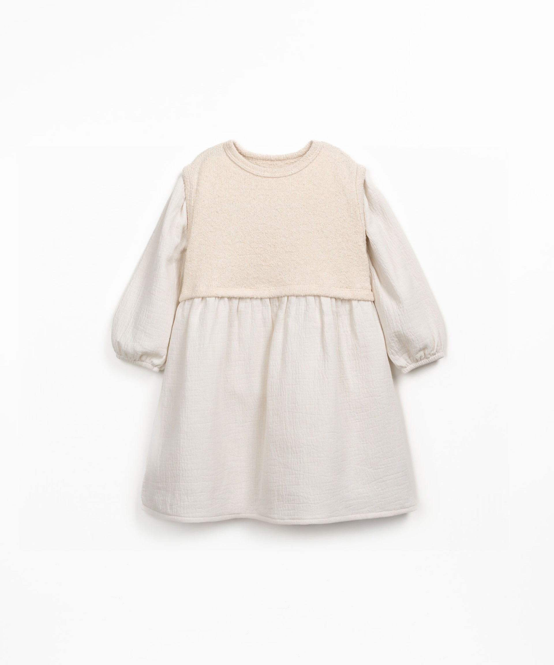 Dress with gathered waistband