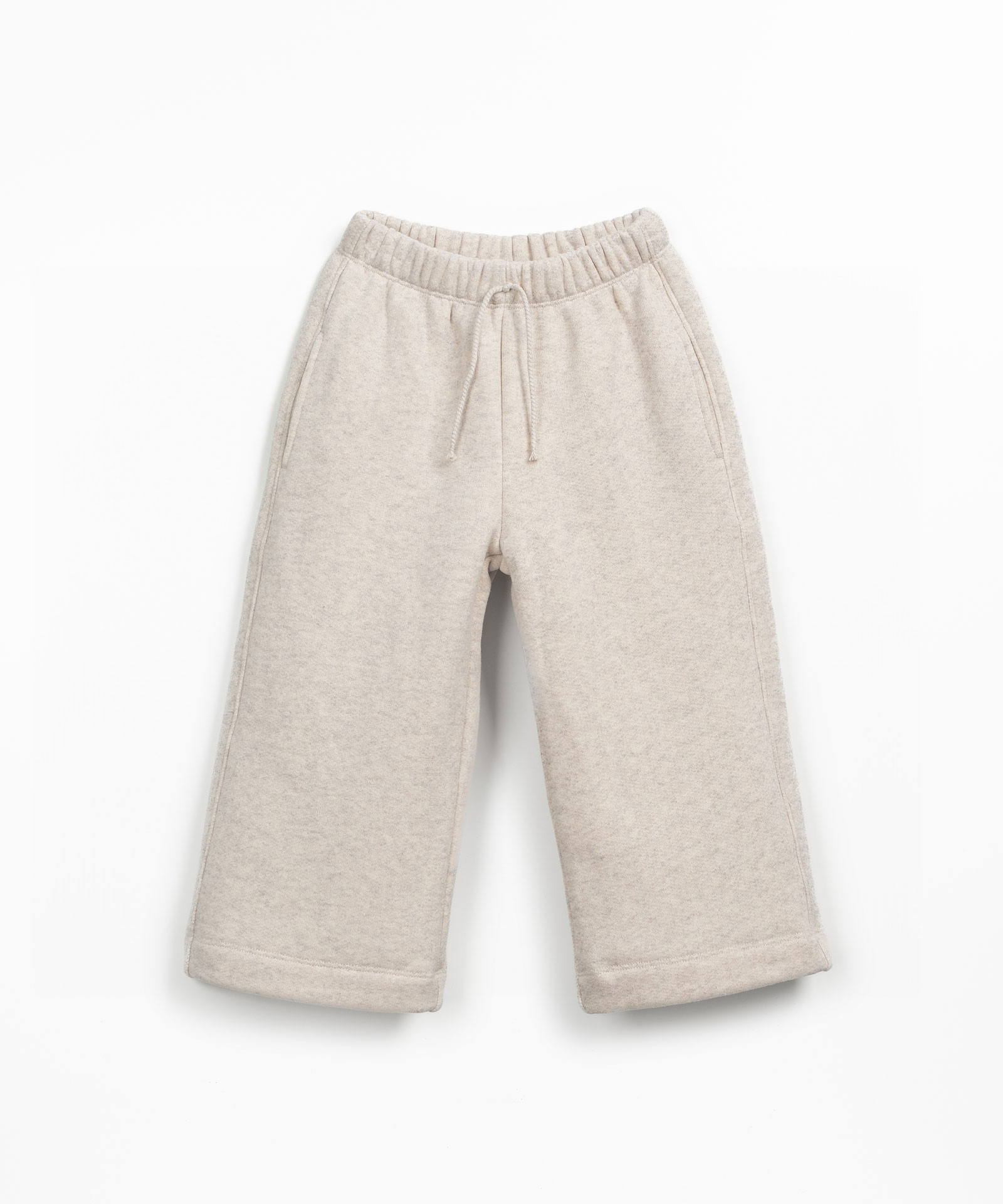Fleece trousers with decorative drawstring