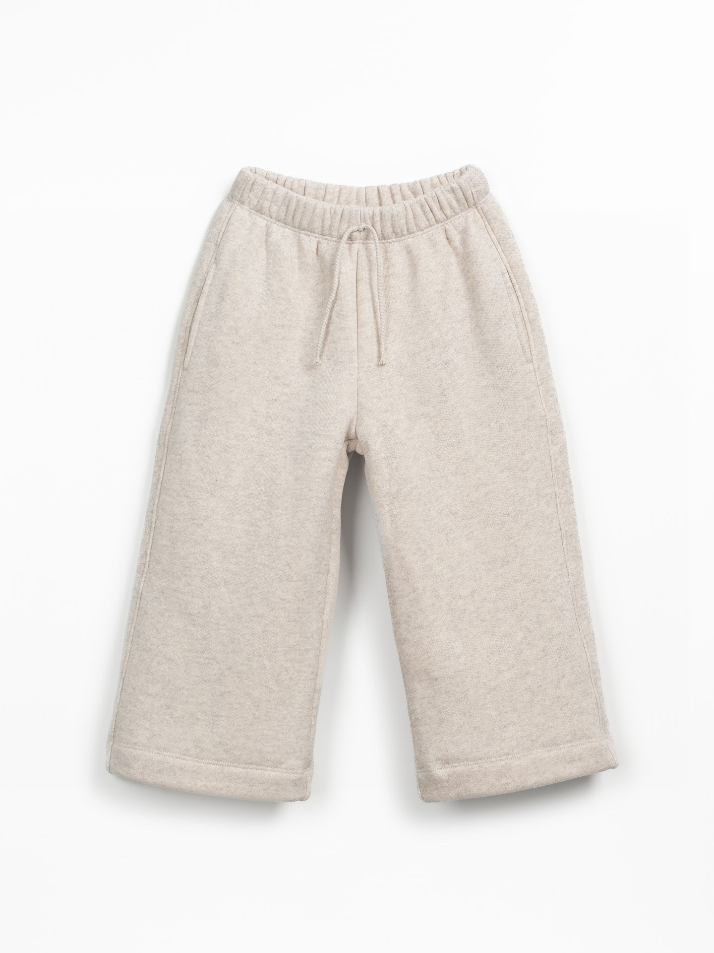 Fleece trousers with decorative drawstring