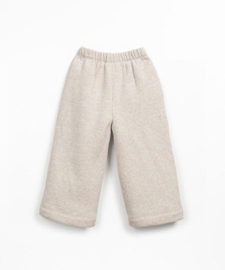 Fleece trousers with decorative drawstring