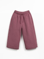 Fleece trousers with decorative drawstring