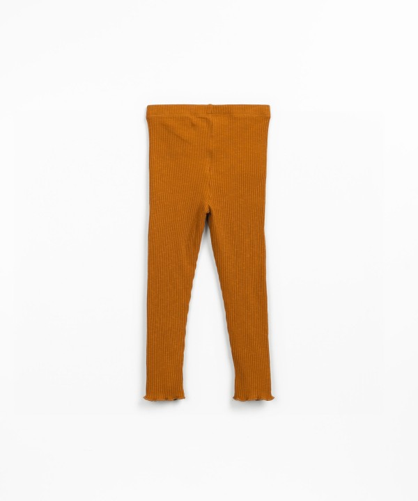 Ribbed leggings in organic cotton
