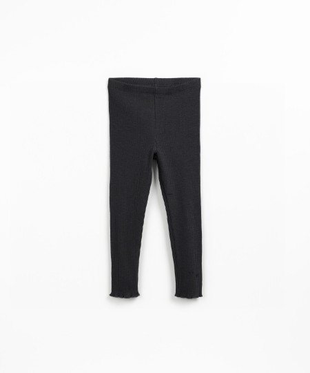 Ribbed leggings in organic cotton