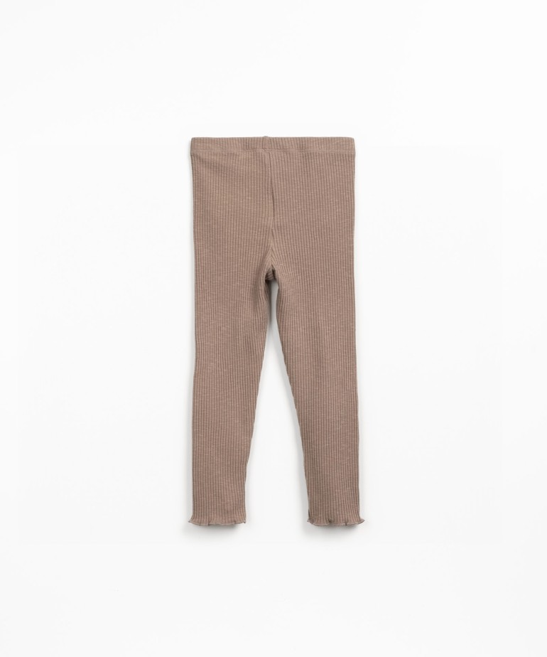 Ribbed leggings in organic cotton