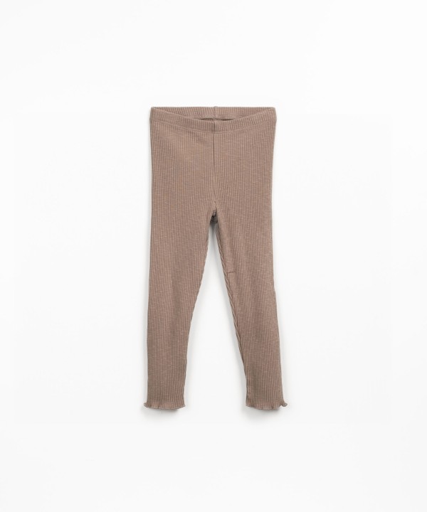 Ribbed leggings in organic cotton