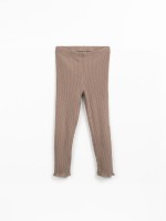Ribbed leggings in organic cotton