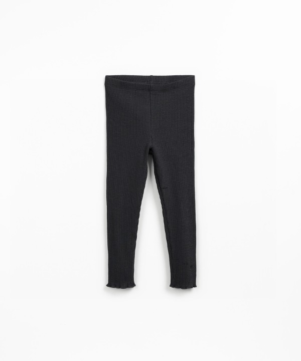 Ribbed leggings in organic cotton