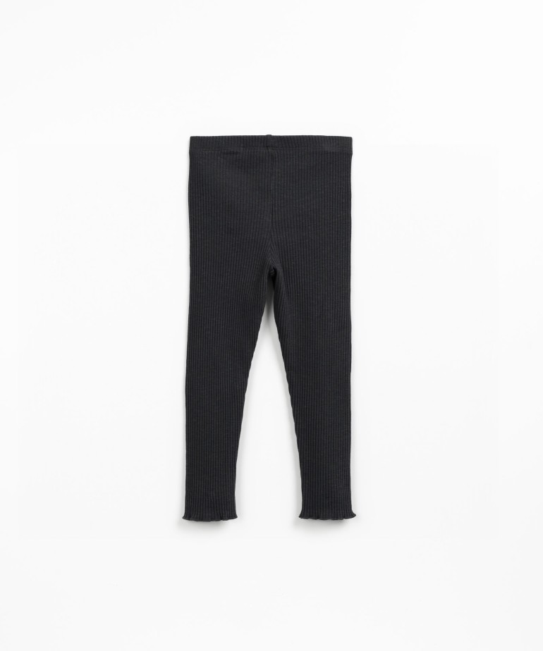 Ribbed leggings in organic cotton