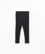 Ribbed leggings in organic cotton with a comfortable waistband and soft touch