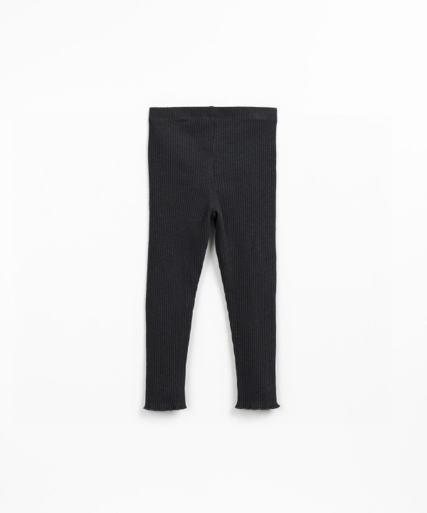 Ribbed leggings in organic cotton