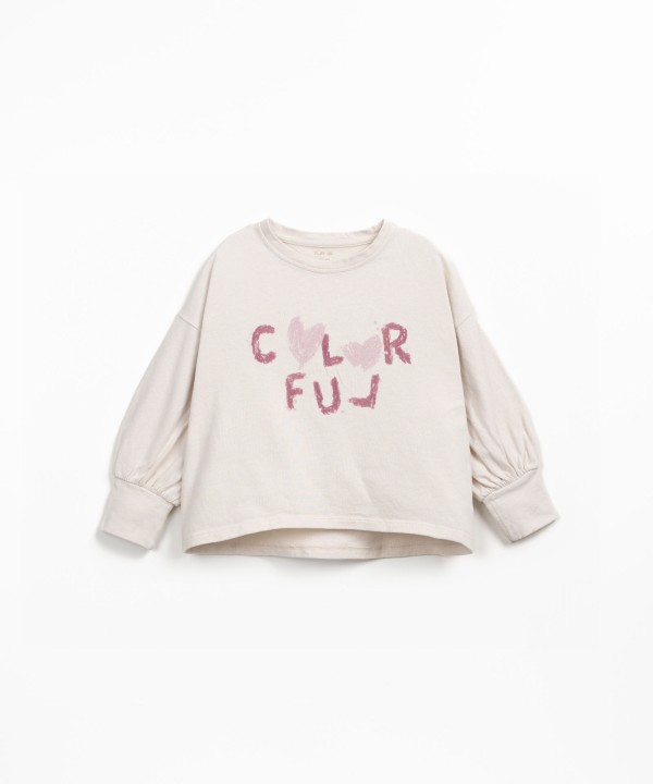 Jersey t-shirt in organic cotton and recycled cotton