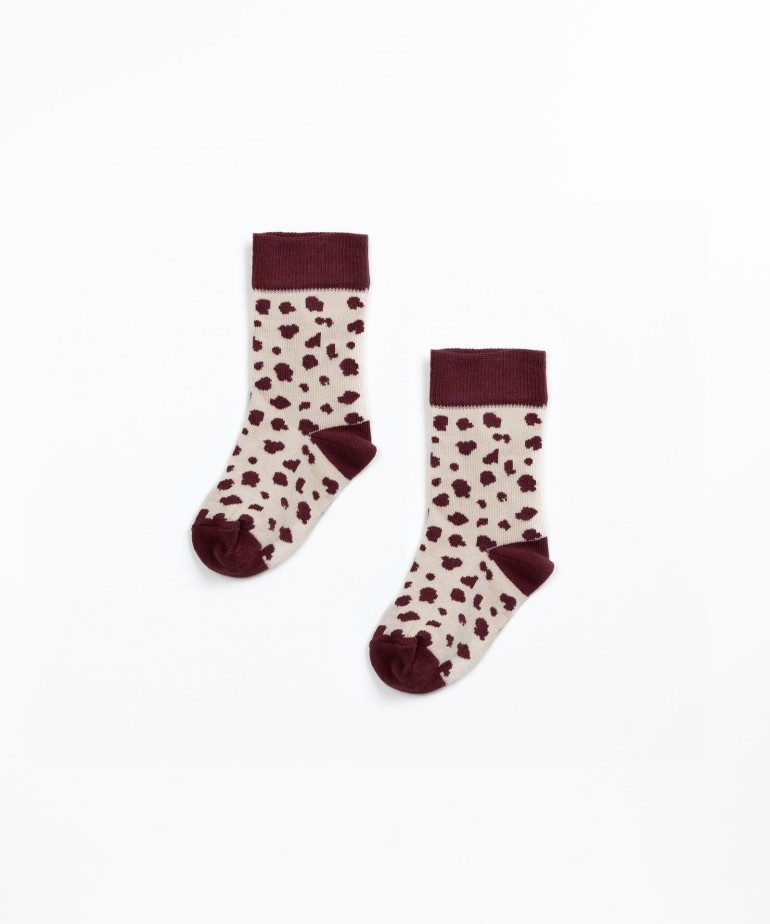 Socks with animal print pattern