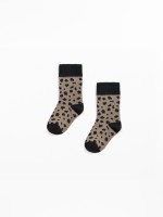 Socks with animal print pattern