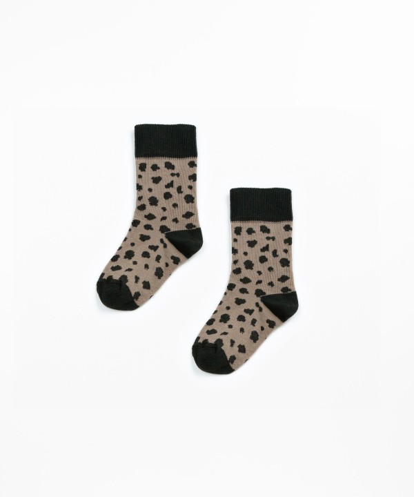 Socks with animal print pattern