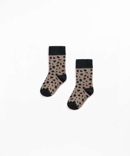 Socks with animal print pattern