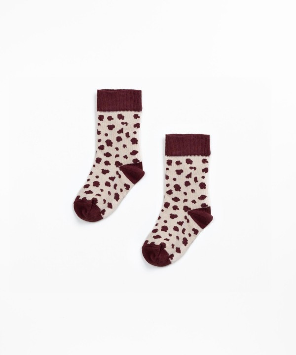Socks with animal print pattern