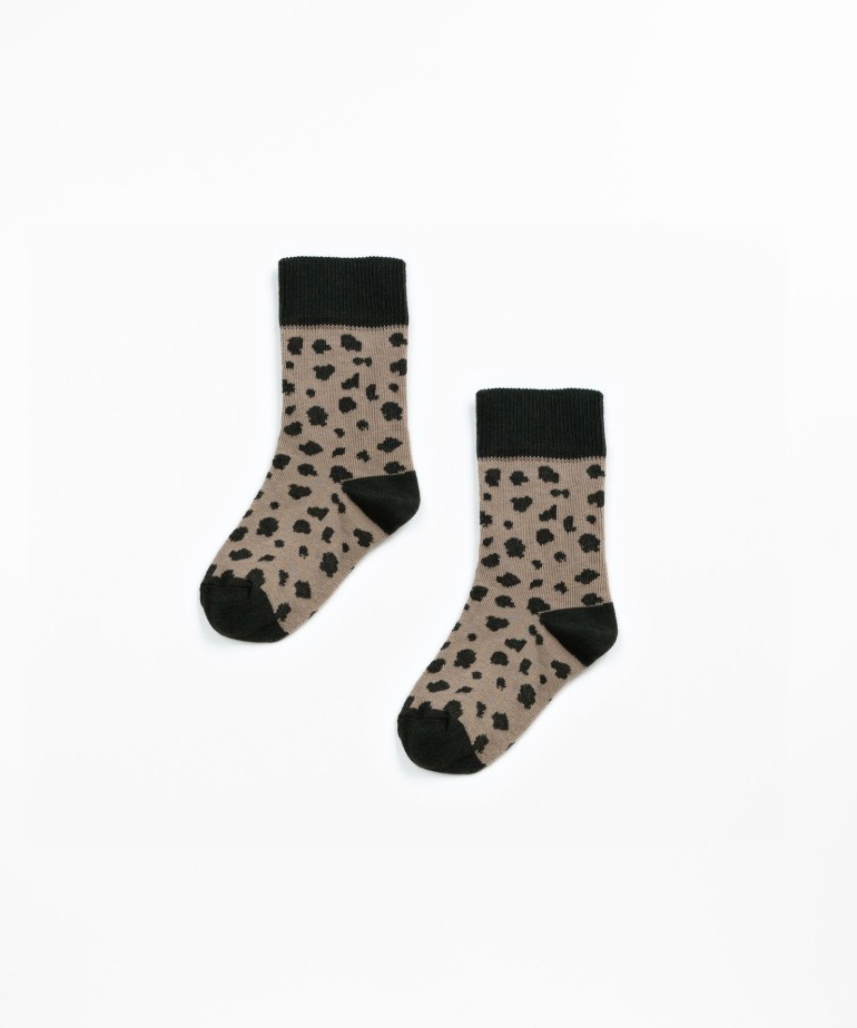 Socks with animal print pattern