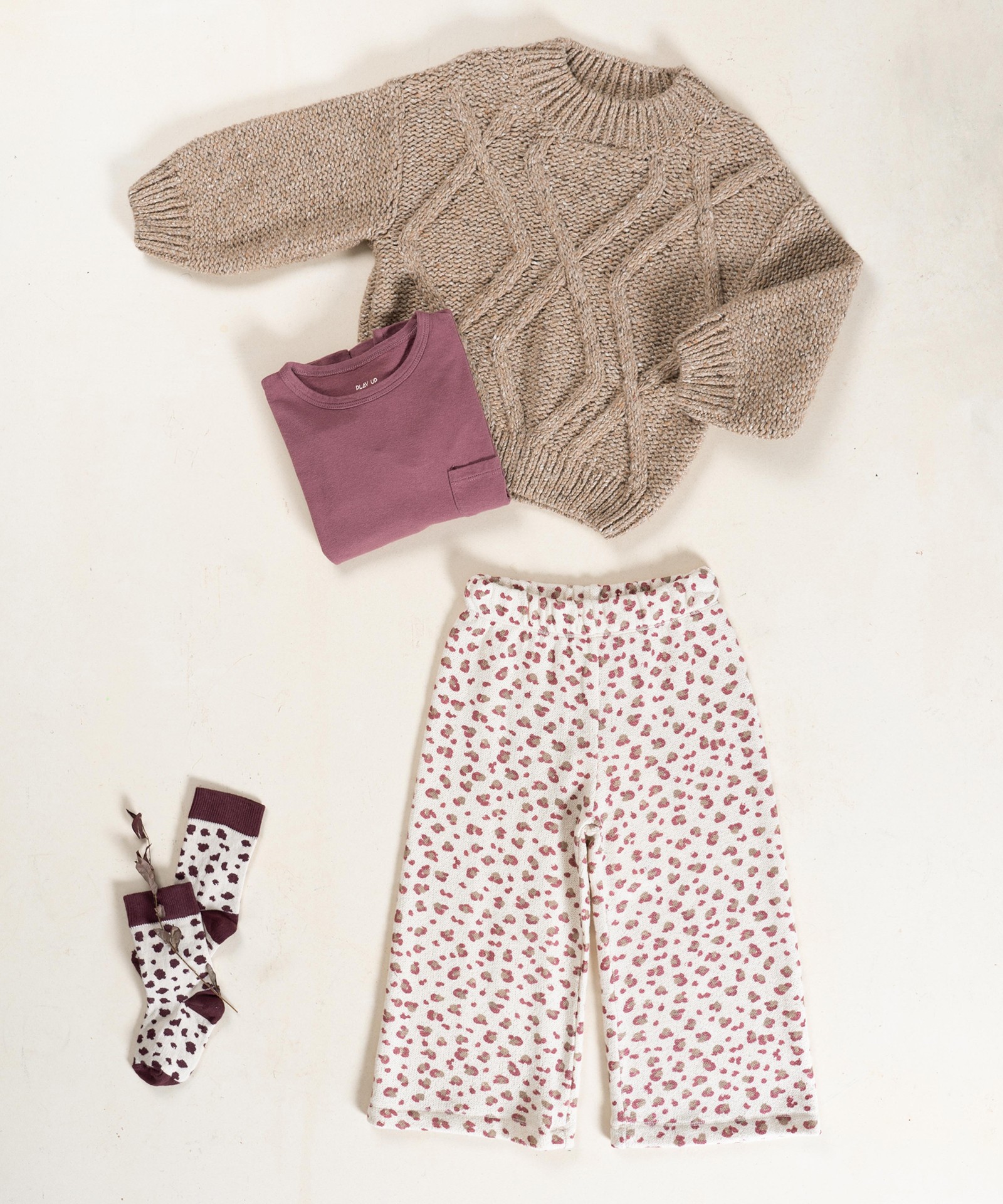 Socks with animal print pattern