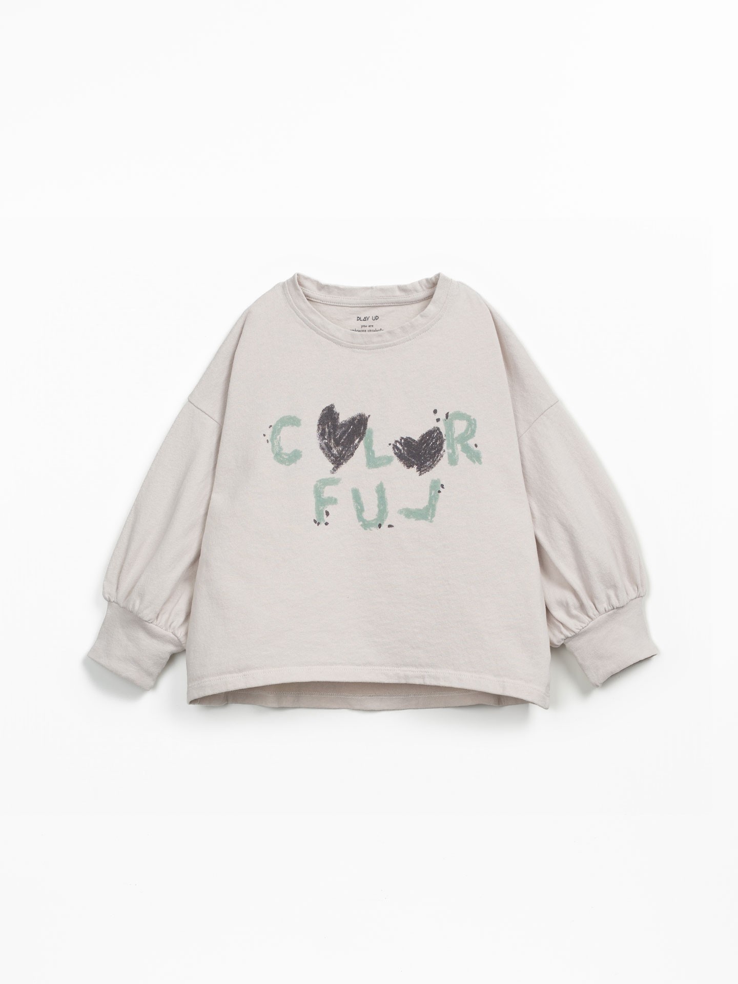 T-shirt di maglina in cotone biologico e cotone riciclato