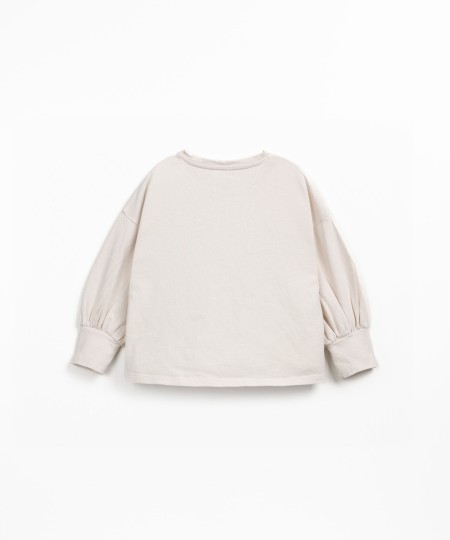 T-shirt de malha em algodão orgânico e algodão reciclado