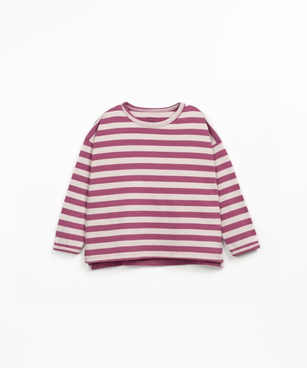 Striped T-shirt in fiber blend
