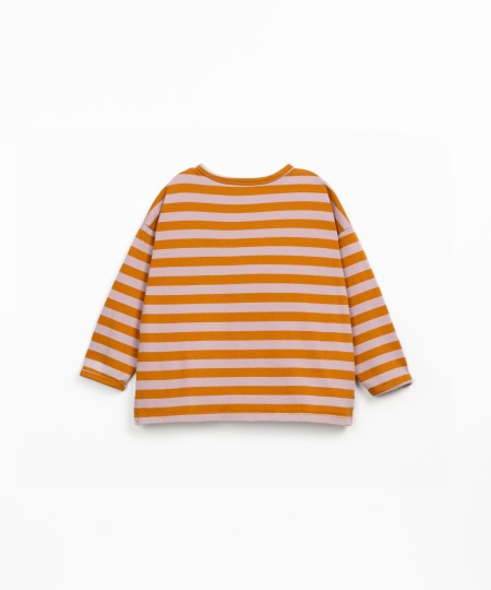 Striped t-shirt with fiber blend